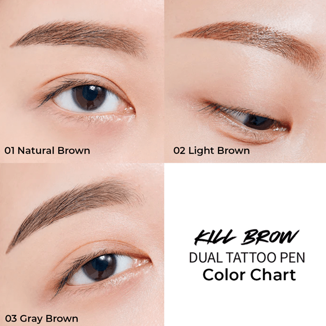 [CLIO] Kill Brow Dual Tattoo Pen Set 01 Natural Brown